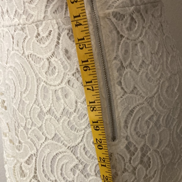 APT. 9 Size 10 A-line off white lace  sleeveless 100% nylon dress with lining. - Picture 3 of 7